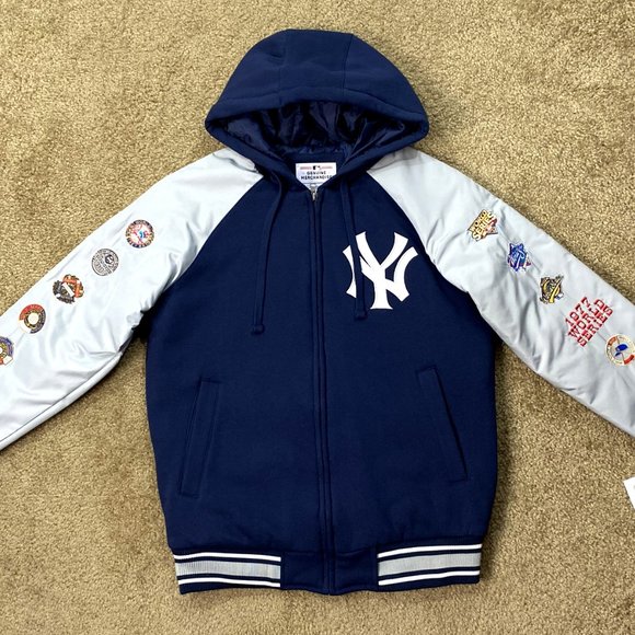 NEW YORK YANKEES 27 TIME WORLD SERIES CHAMPIONSHIP  Hooded Jacket  S M L XL 2X - Picture 3 of 9